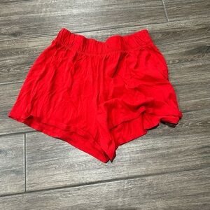 Wild Fable Red Athletic Shorts with Elastic Waistband